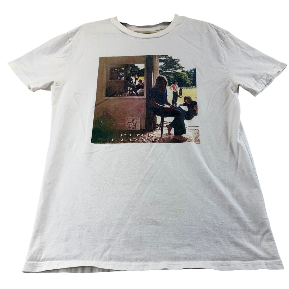 Pink Floyd T-Shirt Mens M White Ummagumma Album Graphic Tee Crew Neck Cotton